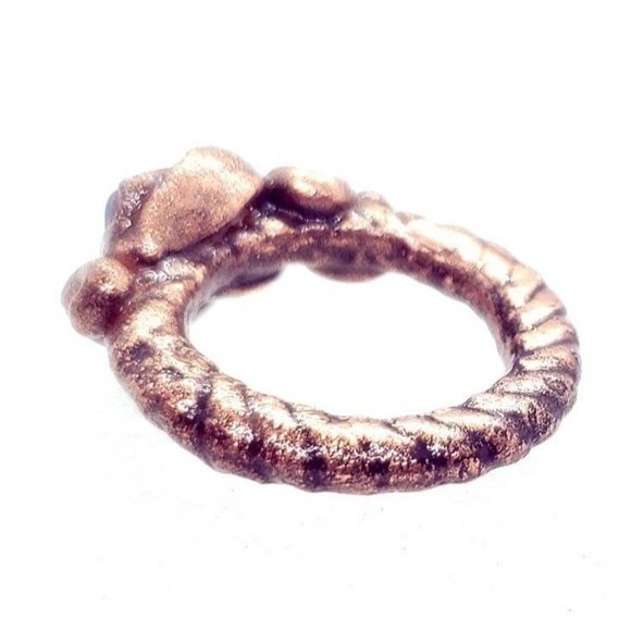 Purple fluorite crystal ring handmade size 4 - Picture 5 of 12